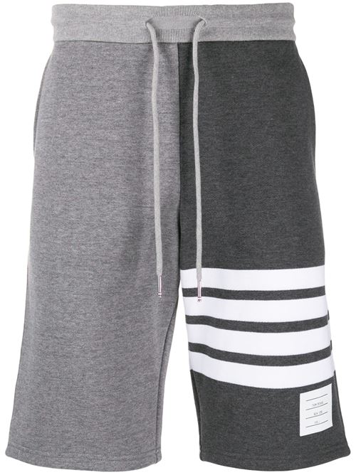 Tonal grey/white shorts THOM BROWNE | MJQ012F00535982